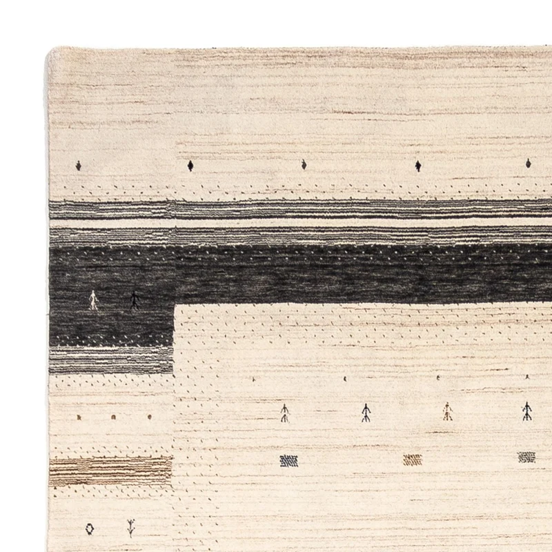 Gabbeh Teppich - Loribaft Indus 207 x 304 cm - beige