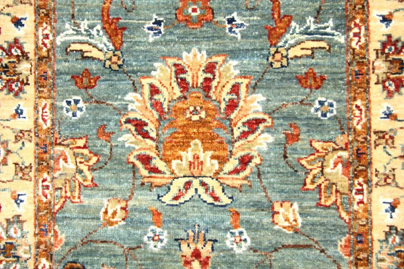 Ziegler Teppich 71 x 262 cm - blau