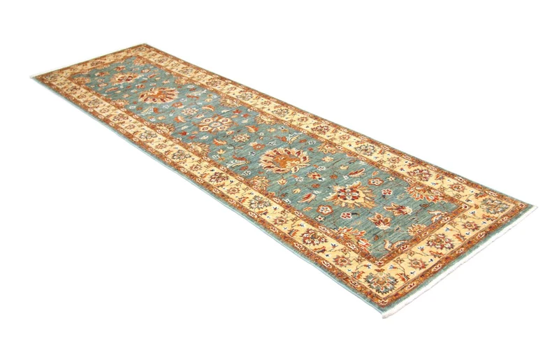 Ziegler Teppich 71 x 262 cm - blau