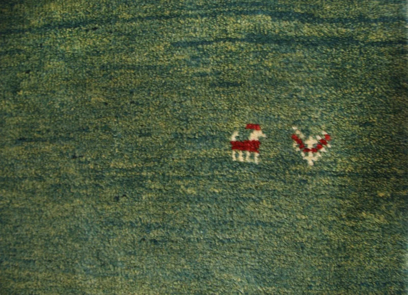 Gabbeh Teppich - Perser 90 x 247 cm - grün