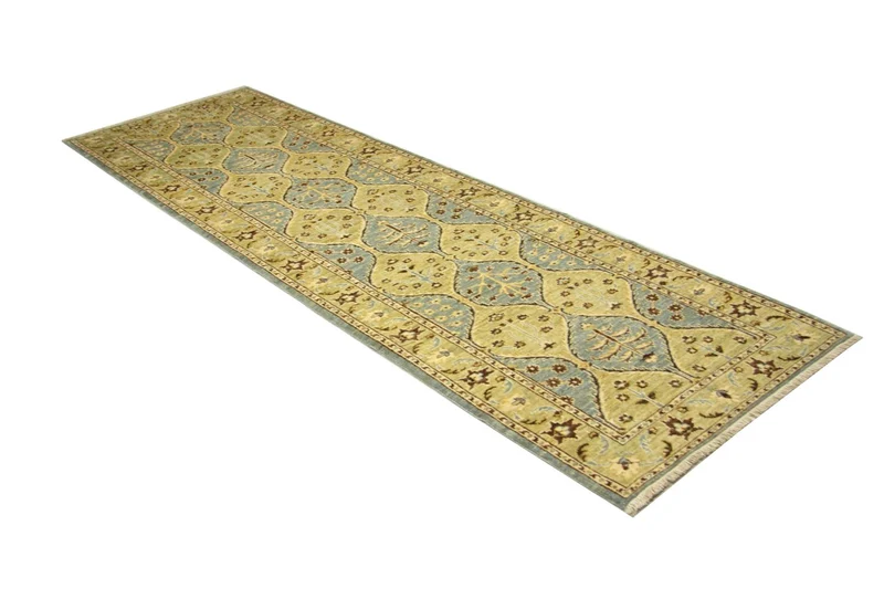 Ziegler Teppich 89 x 296 cm - blau