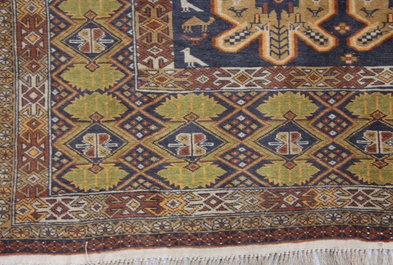 Afghan Teppich 108 x 175 cm - blau