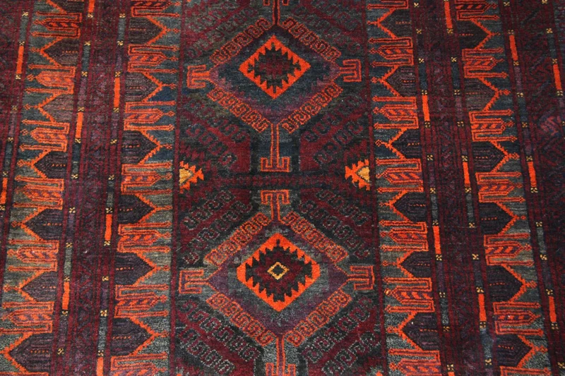 Afghan Teppich 123 x 208 cm - blau