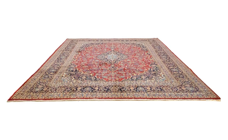 Perserteppich - Keshan 303 x 384 cm - blau