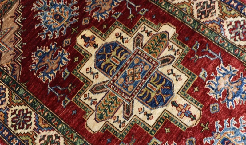 Ziegler Teppich - Kazak 102 x 155 cm - dunkelrot