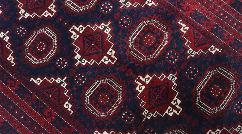 Afghan Teppich 117 x 173 cm - dunkelrot