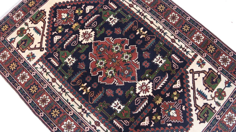 Afghan Teppich 129 x 182 cm - dunkelblau