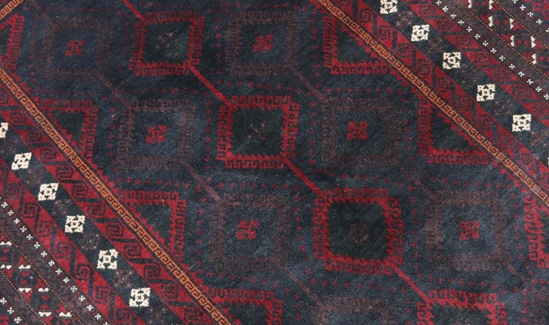 Belutsch Teppich 115 x 191 cm - dunkelrot
