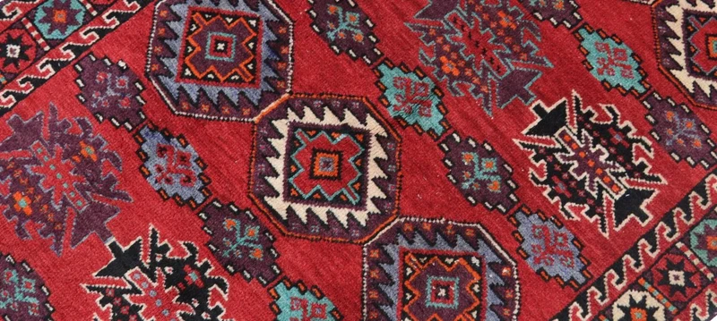 Belutsch Teppich 102 x 198 cm - dunkelrot