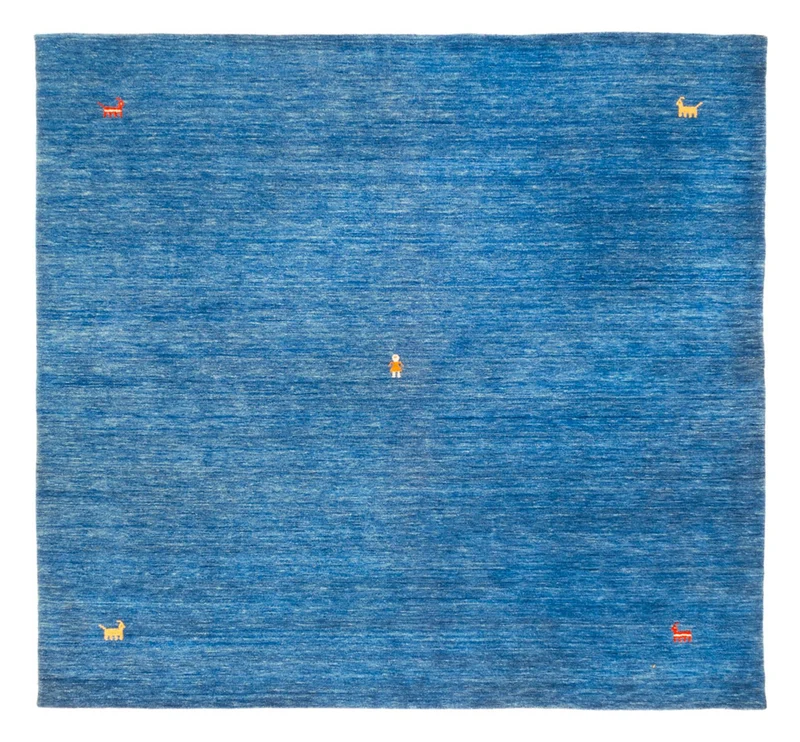 Gabbeh Teppich - Softy quadratisch - 250 x 250 cm - blau