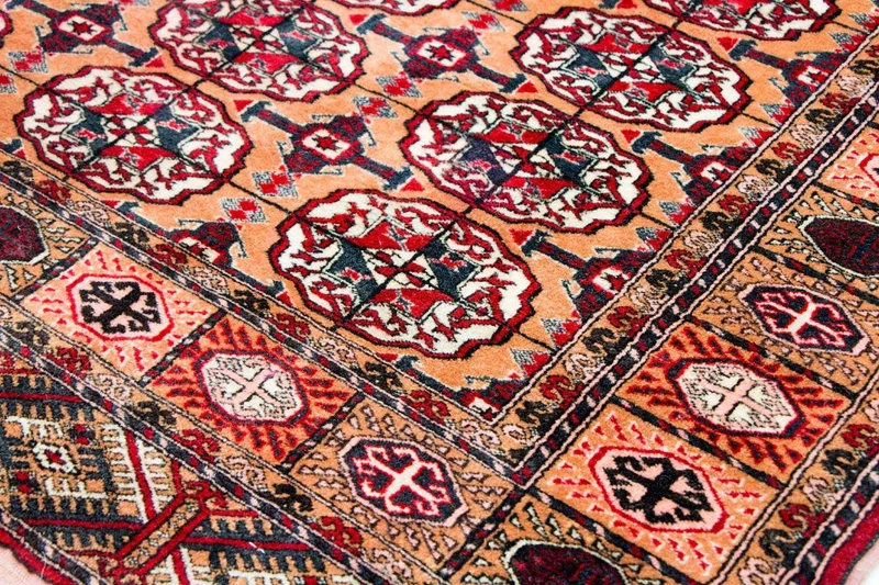 Afghan Teppich - Buchara 122 x 156 cm - lachs