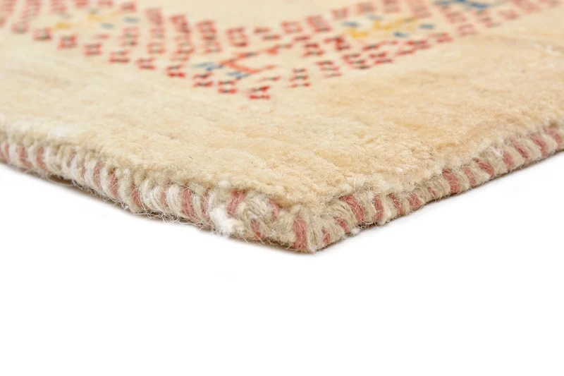 Gabbeh Teppich - Loribaft Perser 84 x 113 cm - beige
