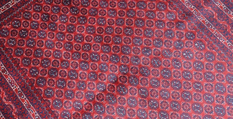 Afghan Teppich 151 x 195 cm - dunkelrot