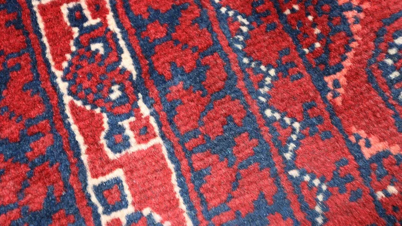 Afghan Teppich 151 x 195 cm - dunkelrot