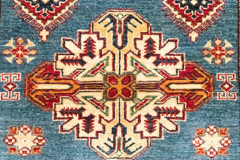 Ziegler Teppich - Kazak 102 x 157 cm - hellblau