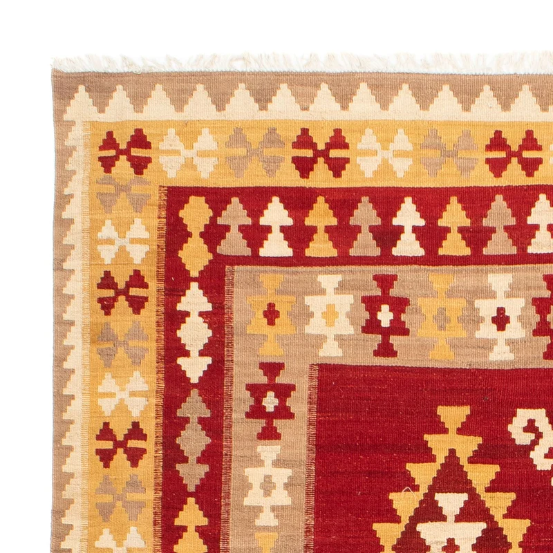 Kelim Teppich - Oriental 178 x 252 cm - dunkelrot