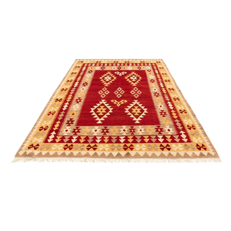 Kelim Teppich - Oriental 178 x 252 cm - dunkelrot
