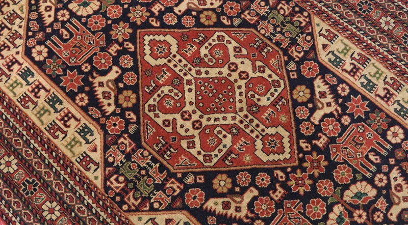 Afghan Teppich 126 x 193 cm - dunkelrot