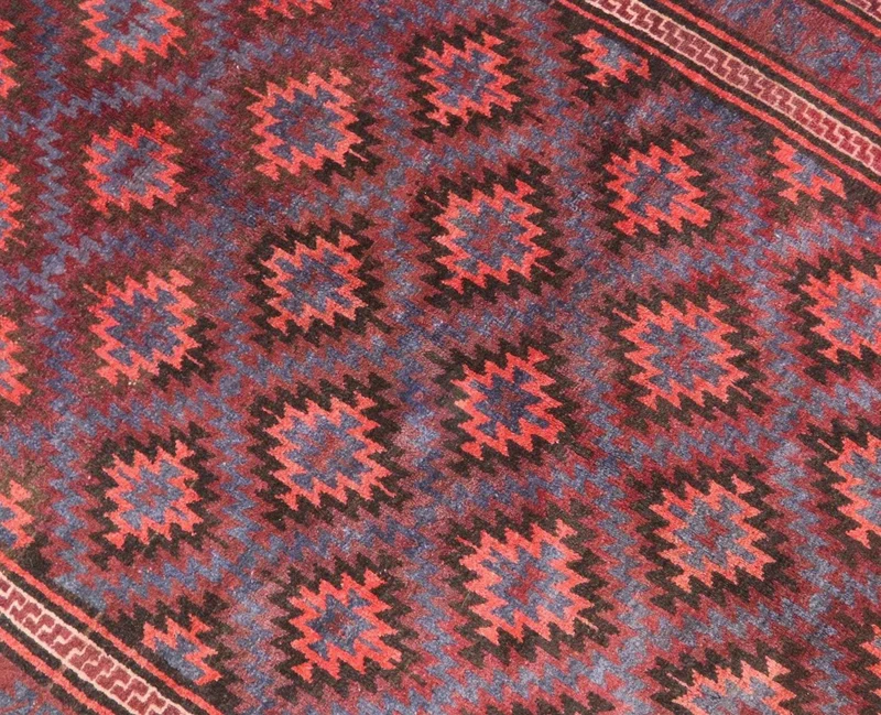 Belutsch Teppich 121 x 180 cm - dunkelrot