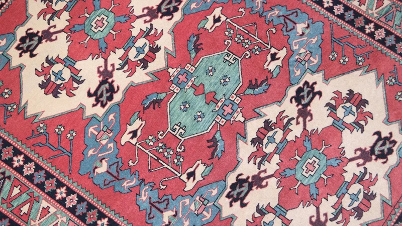 Afghan Teppich 138 x 170 cm - rot