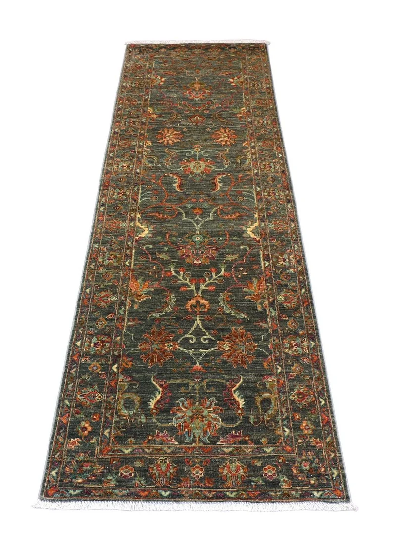 Ziegler Teppich 81 x 262 cm - olivgrün