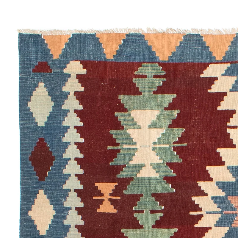 Kelim Teppich - Oriental 190 x 265 cm - dunkelrot