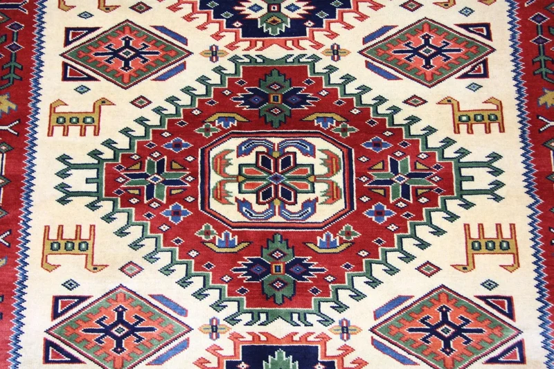 Afghan Teppich 146 x 194 cm - beige