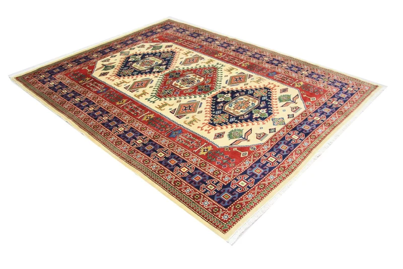 Afghan Teppich 146 x 194 cm - beige