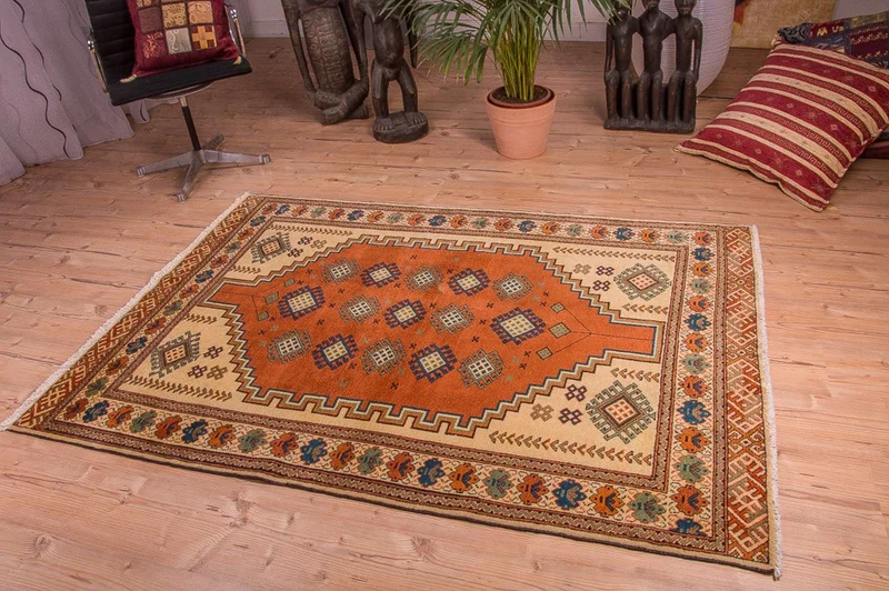 Turkaman Teppich 127 x 184 cm - orange
