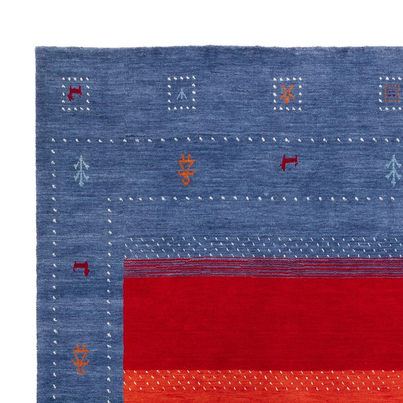 Gabbeh Teppich - Loribaft Softy - 170 x 240 cm - blau