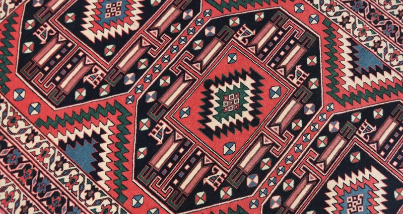 Afghan Teppich 140 x 190 cm - rot