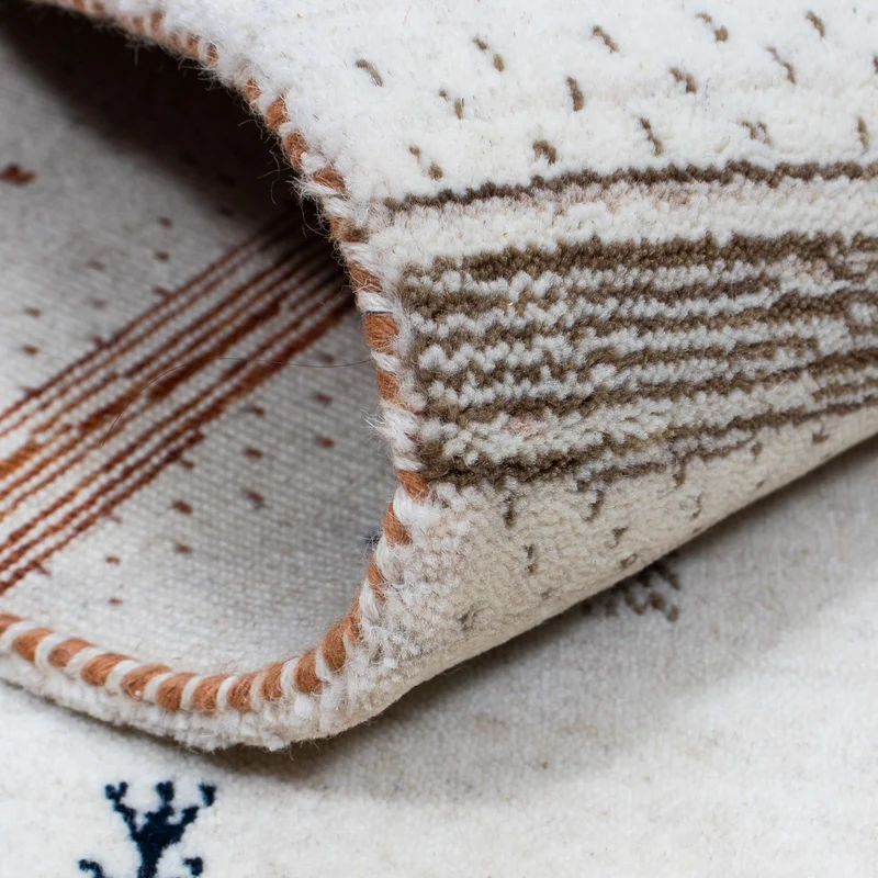 Gabbeh Teppich - Loribaft Indus 146 x 201 cm - beige