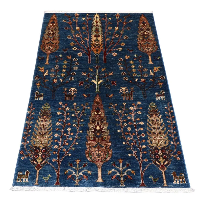 Ziegler Teppich 103 x 153 cm - dunkelblau