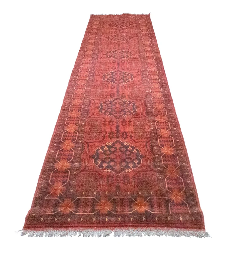 Afghan Teppich - Kunduz 82 x 390 cm - rot