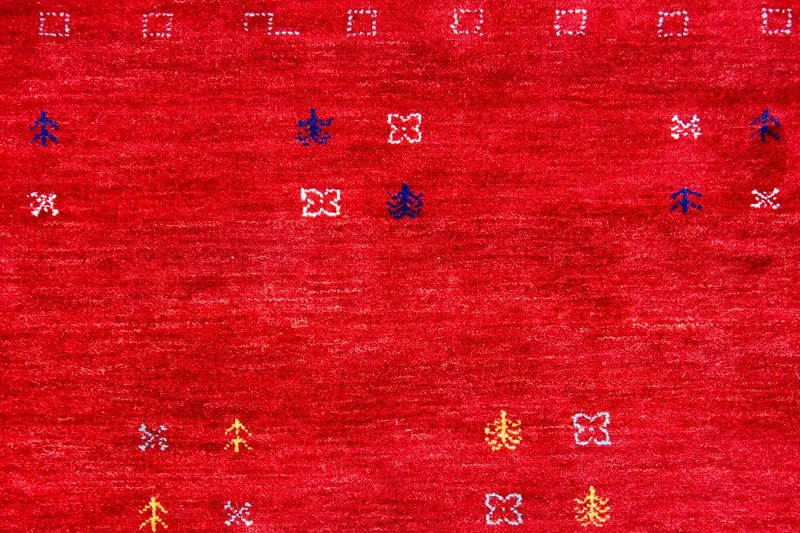 Gabbeh Teppich - Loribaft Indus 200 x 250 cm - rot