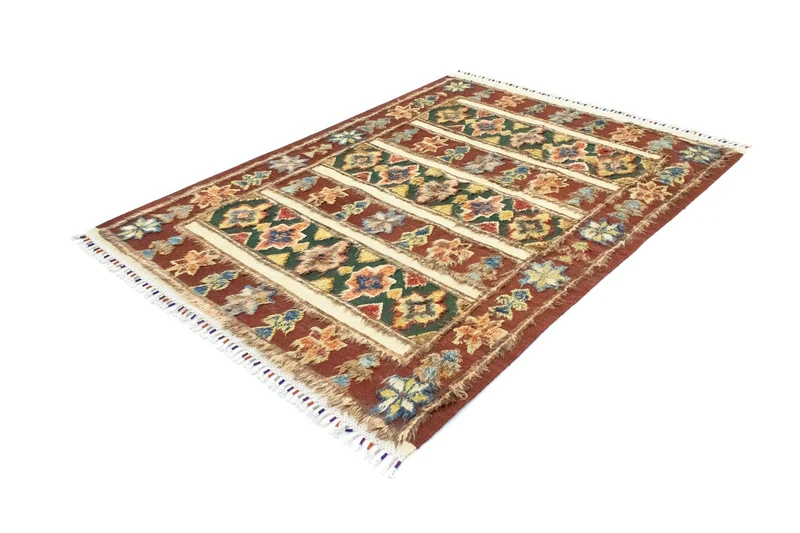 Berber Teppich 158 x 211 cm - rot