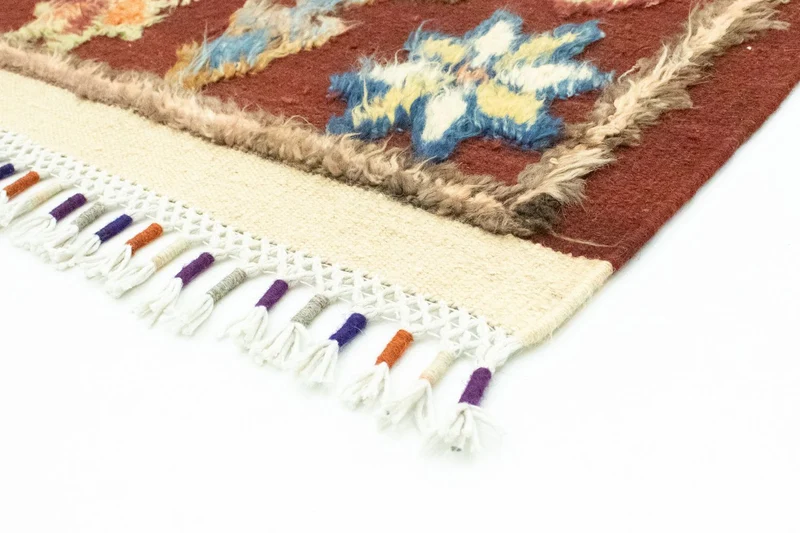 Berber Teppich 158 x 211 cm - rot