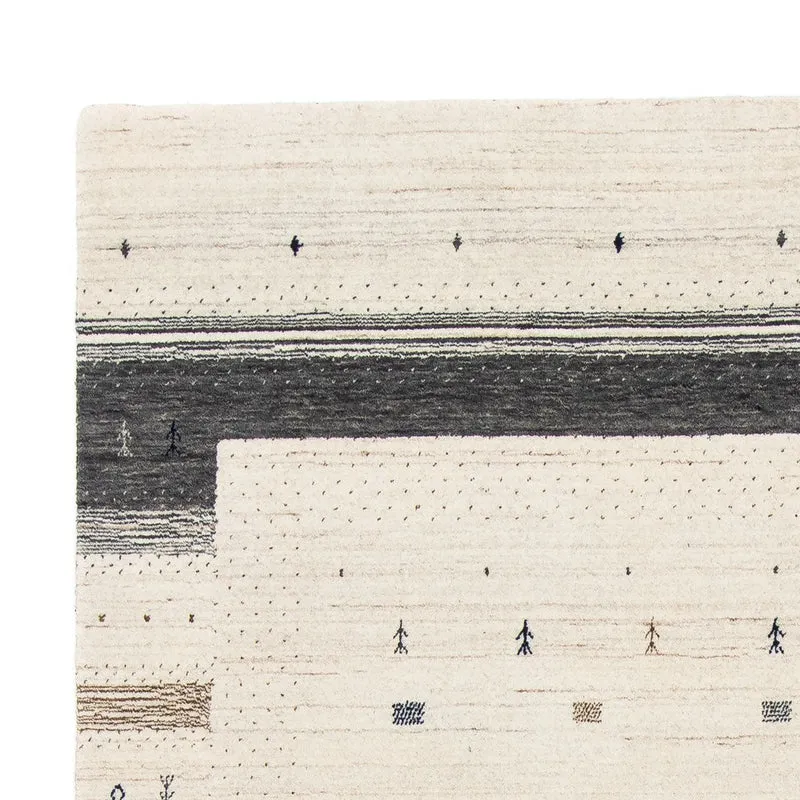 Gabbeh Teppich - Loribaft Indus 169 x 245 cm - beige