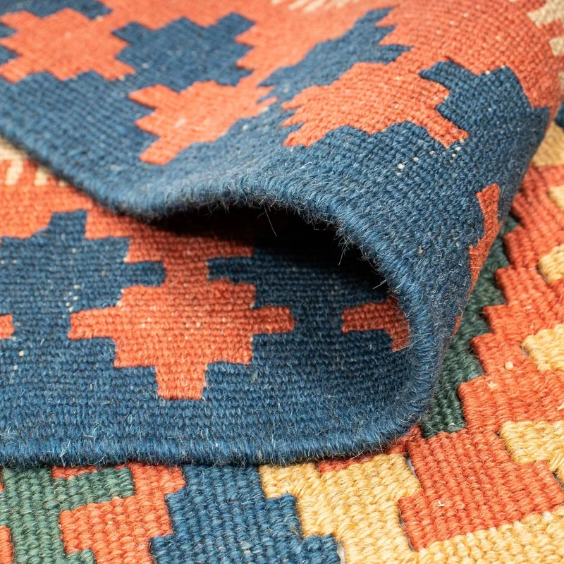 Kelim Teppich - Oriental 194 x 232 cm - blau