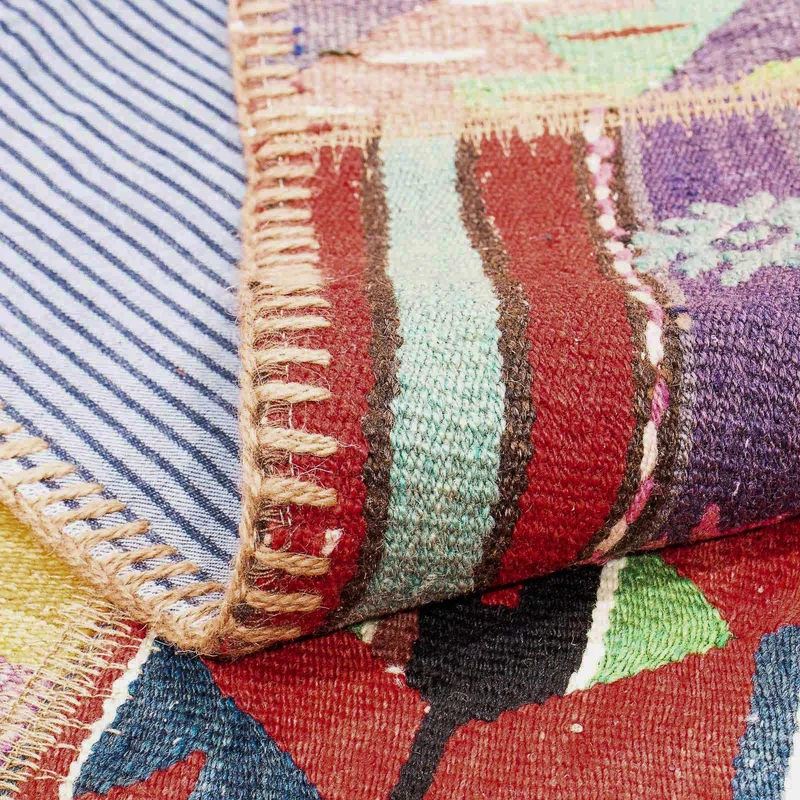 Patchwork Teppich 169 x 236 cm - mehrfarbig