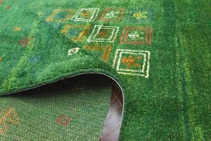 Gabbeh Teppich - Perser 155 x 189 cm - grün