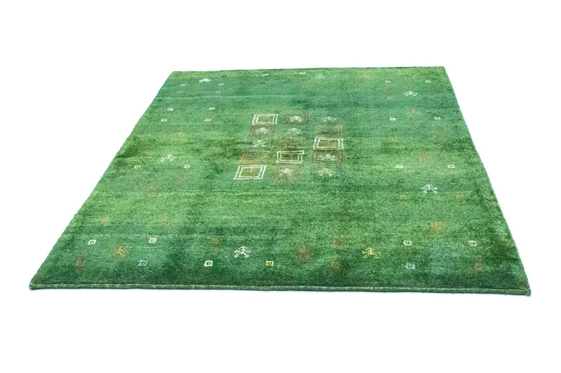 Gabbeh Teppich - Perser 155 x 189 cm - grün