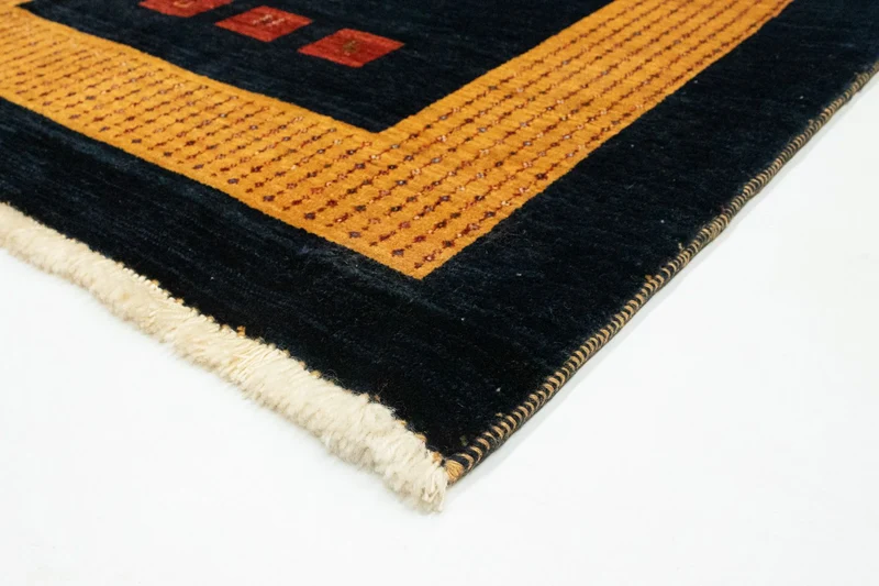 Gabbeh Teppich - Perser 105 x 152 cm - dunkelblau