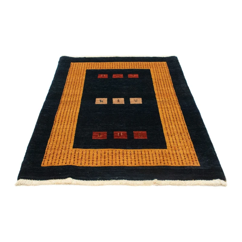 Gabbeh Teppich - Perser 105 x 152 cm - dunkelblau