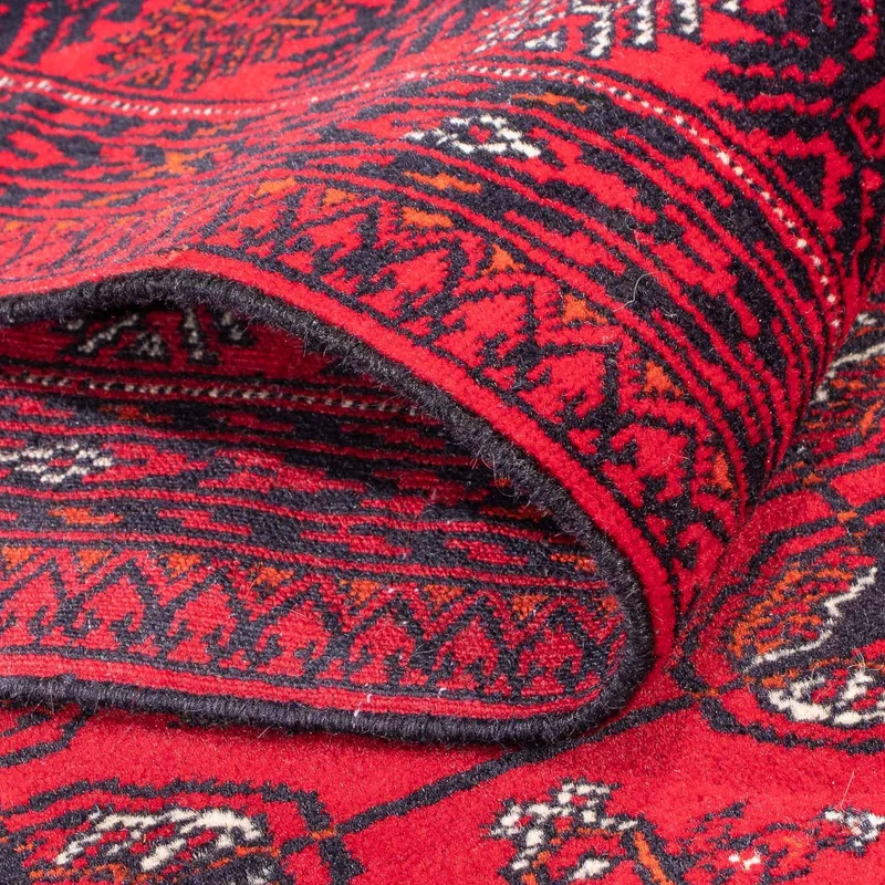Läufer Afghan - Buchara - 90 x 377 cm - rot