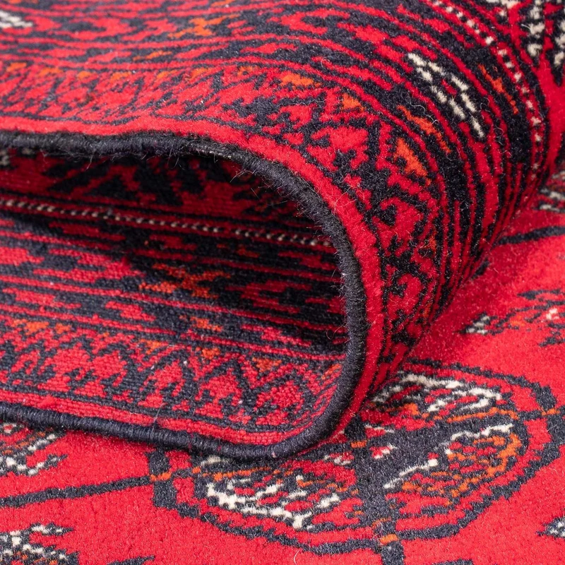 Läufer Afghan - Buchara - 90 x 380 cm - rot