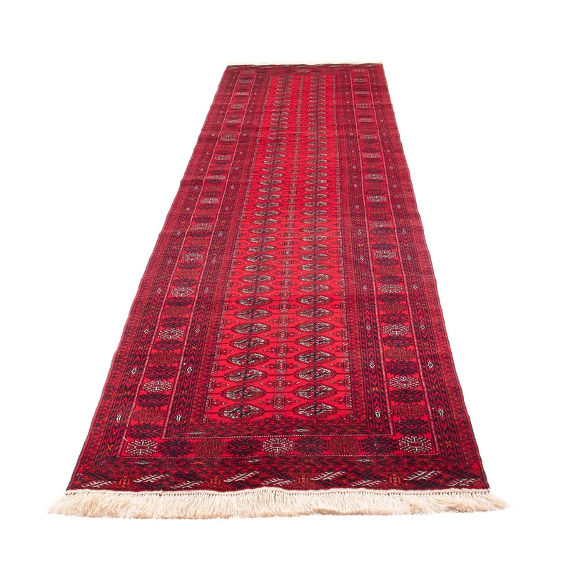 Läufer Afghan - Buchara - 90 x 380 cm - rot