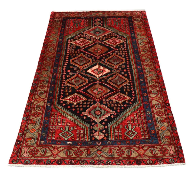 Perserteppich - Nomadic 138 x 217 cm - schwarz
