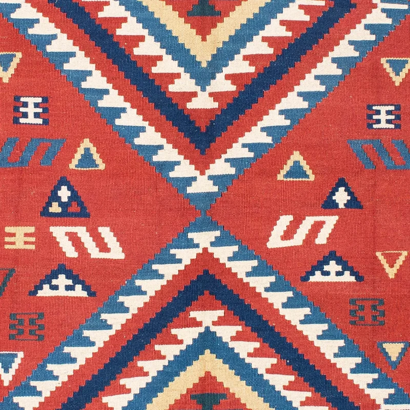 Kelim Teppich - Oriental 160 x 213 cm - rot