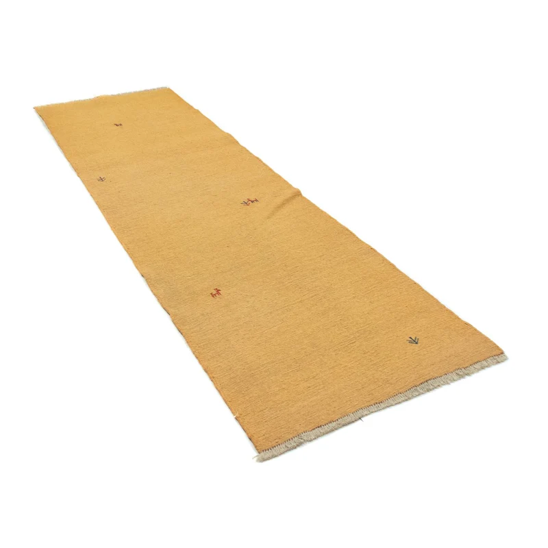 Gabbeh Teppich - Perser 80 x 278 cm - gold